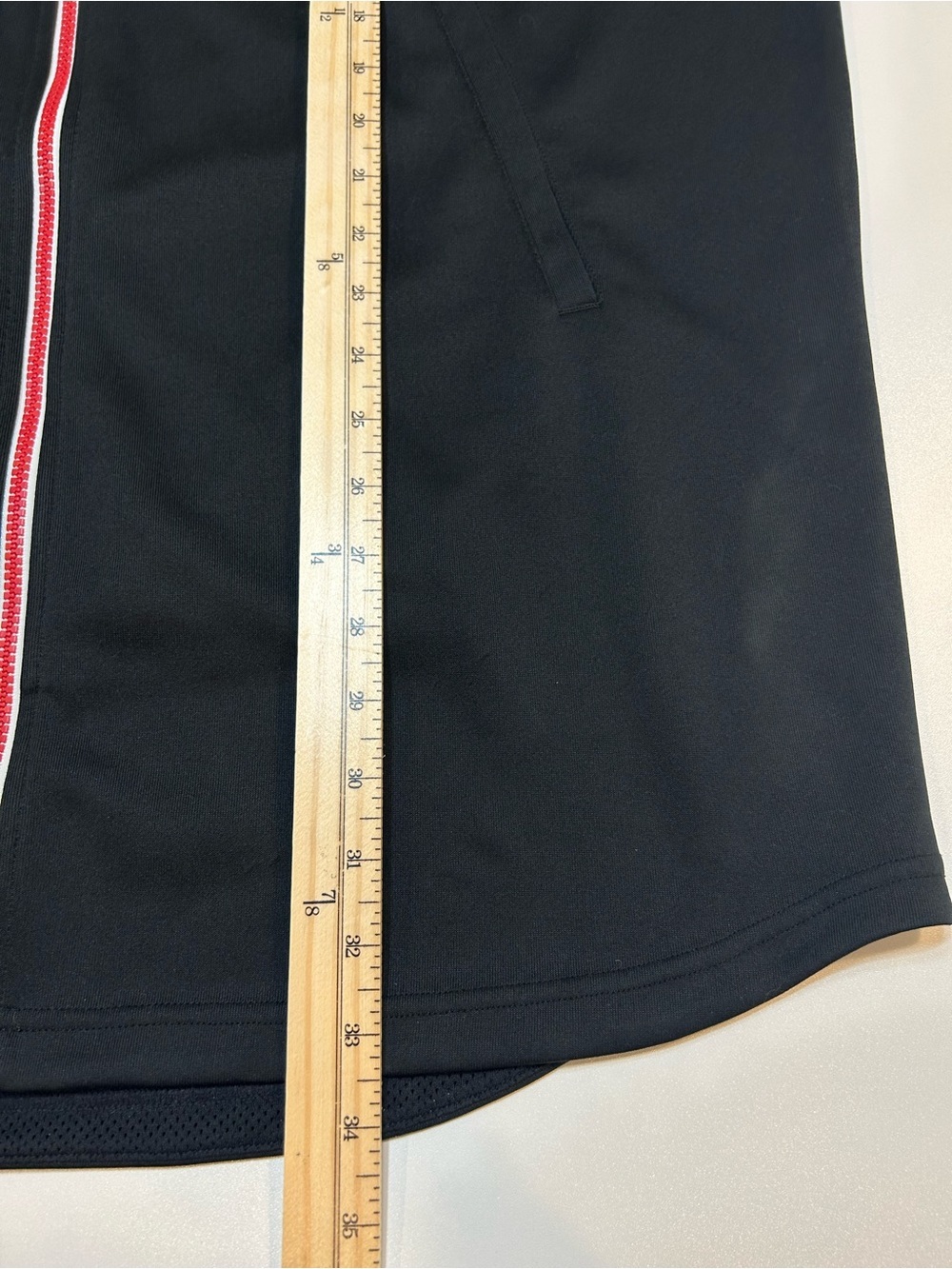 Nike Sportswear N-Logo Taped Side Stripe Poly Track Jacket Black Red Full Zip - Picture 4 of 6